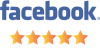 5-star Facebook customer review rating badge for Junk Throw Junk Removal